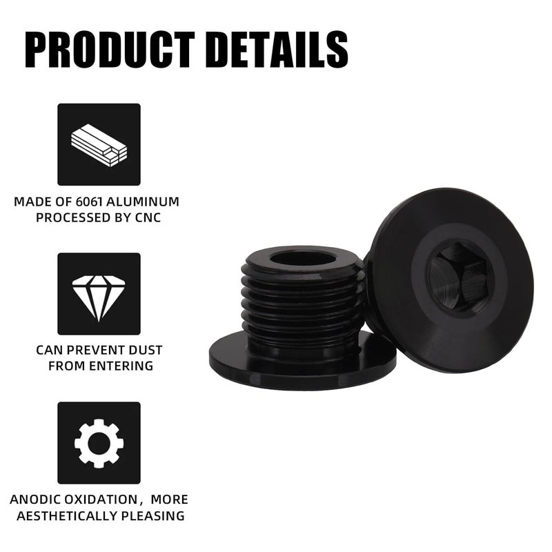 BAOUFF M16x1.5 Front Fork Axle Nut for Surron,Front Wheel Axle Nuts Screws for Dirt Bike Sur Ron Light Bee S/Light Bee X/Talaria Sting L1E/X160/X260 - Black - Image 4